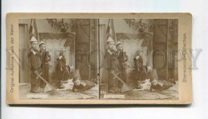 3104888 KIDS playing in WAR w/ Drum Vintage STEREO Real PHOTO