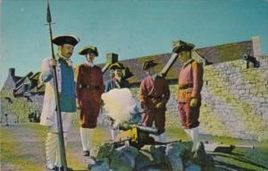 New York Ticonderoga Gun Crew Firing Canon Fort Ticonderoga 1971