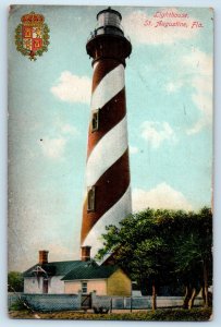 c1910 St. Augustine Florida FL Vintage Postcard Lighthouse High Tower Posted