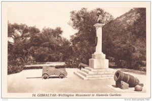 GIBRALTAR, 1900-1910's; Wellington Monument In Alameda Gardens