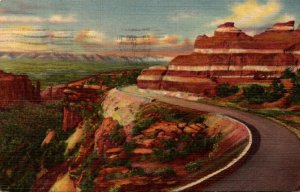 Colorado Monument Rim Drive Colorado National Monument 1954 Curteich