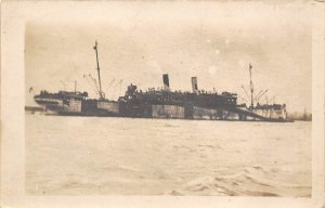 Unidentified Real Photo Military Battle Ship  Ship 