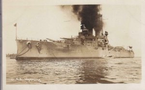 Real B/W Photo: USS Wyoming, Battleship, Mint (PC1006)