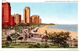 Illinois Chicago Lake Shore Drive and Oak Street Beach