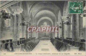 Old Postcard Chalons sur Marne Grand Seminary Chapel Interior