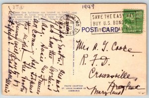 1949  St. Louis   Missouri  Masonic Temple   Postcard