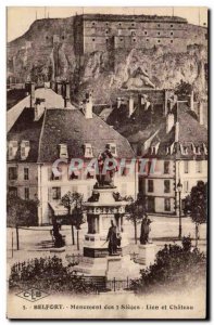 Belfort - Monument of the 3 Seats Lion Old Postcard