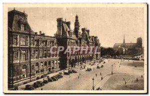 Old Postcard The Paris Hotel De Ville