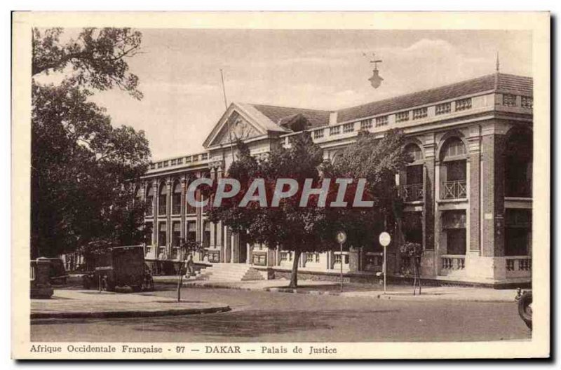 Old Postcard Courthouse Dakar Senegal West Africa Francaise