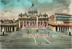 Postcard Modern Roma Square and St. Peter's Basilica