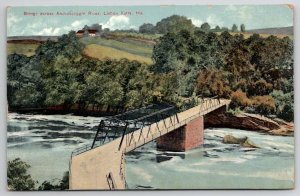 Bridge Over Androscoggin River Lisbon Falls Maine Postcard E31