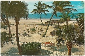 Beach Seen From The Balcony Of The Normandy, St. Petersburg FL, Vintage Postcard