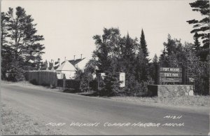 Postcard RPPC Fort Wilkins Copper Harbor MI