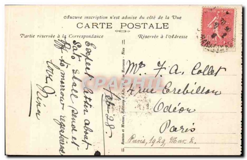 Old Postcard Beaulieu sur Mer Bedford Hotel