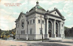 ST JOSEPH, Missouri MO   CHURCH OF CHRIST   Buchanan County   1909 Postcard