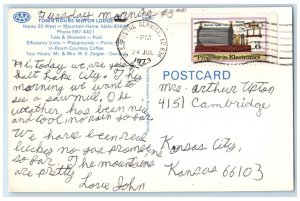 1973 Town House Motor Lodge Mountain Home US Postal Service Idaho ID Postcard