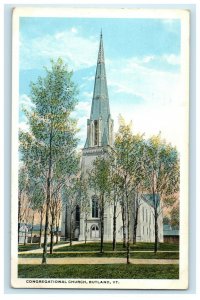 1921 Congregational Church, Rutland, Vermont VT Antique Posted Postcard  