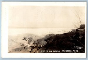 Warroad Minnesota MN Postcard RPPC Photo Lake Of The Woods Holland 19468 Vintage