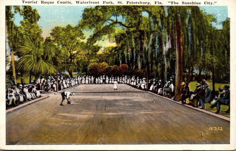 Florida St Petersburg Waterfront Park Tourist Roque Courts 1925