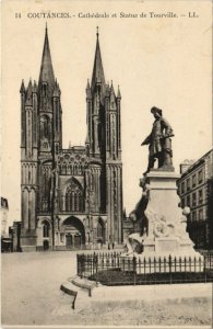 CPA COUTANCES - Cathédrale et Statue de Tourville (128266)