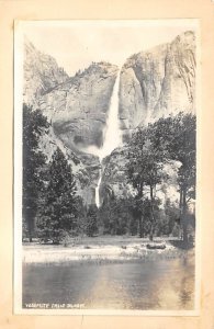 Yosemite Falls picture glued on paper, Yosemite Valley CA