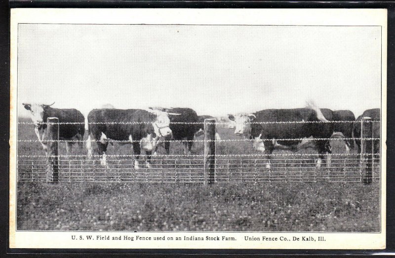 Union Fence Co. advertising card – Indiana Stock Farm