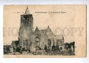 191837 BELGIUM BLANKENBERGE Church & cemetery Vintage postcard