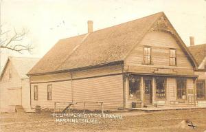 Harrington ME Dirt Street Plummer's Boston Branch Store RPPC Postcard