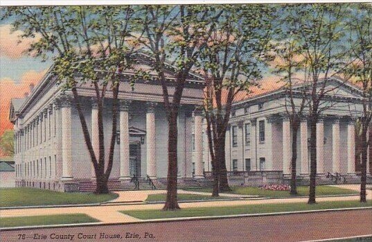 Pennsylvania Erie The Erie County Court House 1942 Curteich