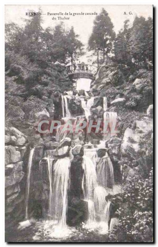 Postcard Old Rennes Great waterfall Tabor Gateway