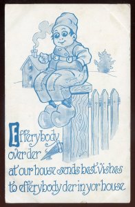 h2492 - Artist- WITT Postcard 1913 Humor Dutch Boy