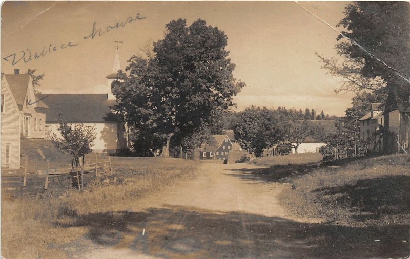 H86/ Temple Maine RPPC Postcard c1910 Wallace House Homes 8