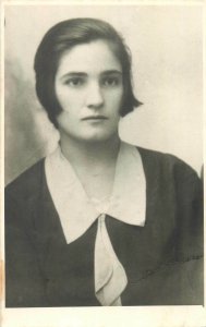 Postcard Social history XX Century portrait woman Iulia