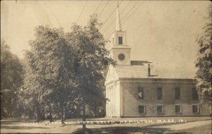 Hamilton Massachusetts MA Congregational Church Real Photo Vintage Postcard