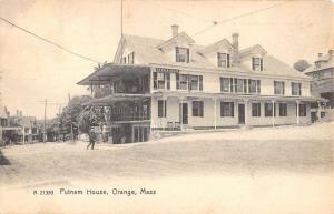 Orange Massachusetts Putnam House Street View Antique Postcard K94668