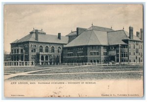 Ann Arbor Michigan RPPC Photo Postcard Waterman Gymnasium University Of MI c1905