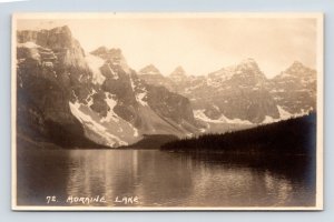 RPPC Moraine Lake Valley of the Ten Peaks Alberta AB Canada UNP Postcard N14