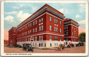 Rochester Minnesota, 1908 Medical Block, Street & Roadway View, Vintage Postcard