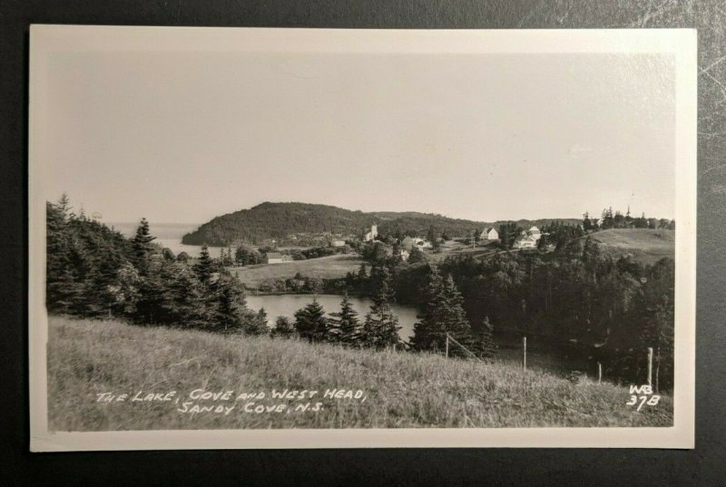 Unused Vintage The Lake Bay and West Head Sandy Nova Scotia Canada RPPC-