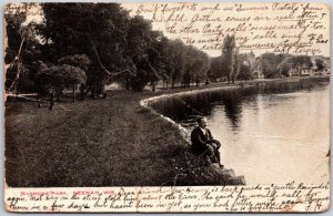 1906 Riverside Park Neenah Wisconsin WI Trees Posted Postcard