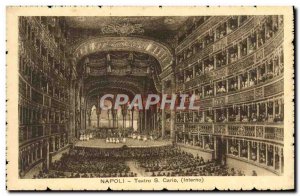 Old Postcard Napoli Teatro S Carlo Interno