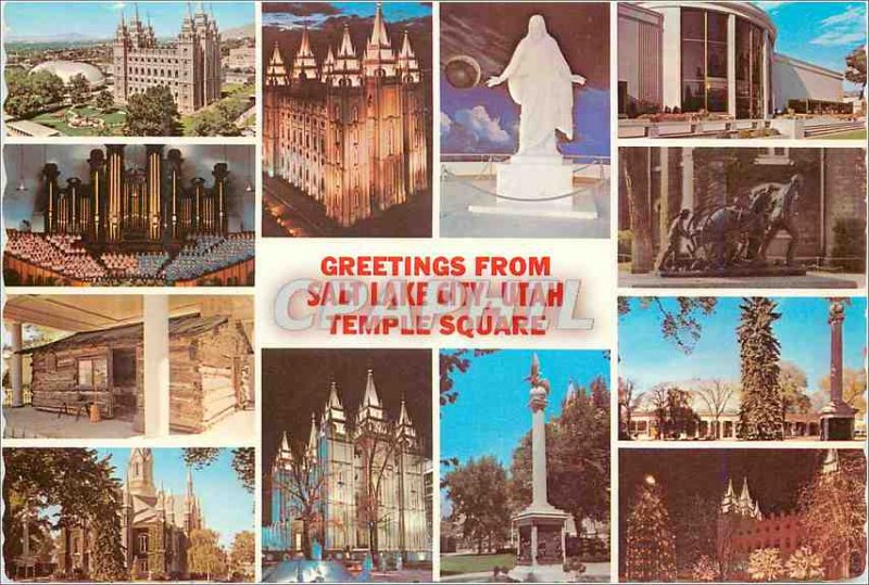 Modern Postcard Greetings from Salt Lake City Utah Temple Square Organ