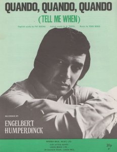 Quando Quando Quando Engelbert Humperdinck 1970s Sheet Music