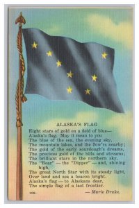 Postcard Alaska's Flag Poem By Marie Drake
