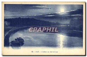 Old Postcard Dax L Adour Moonlight