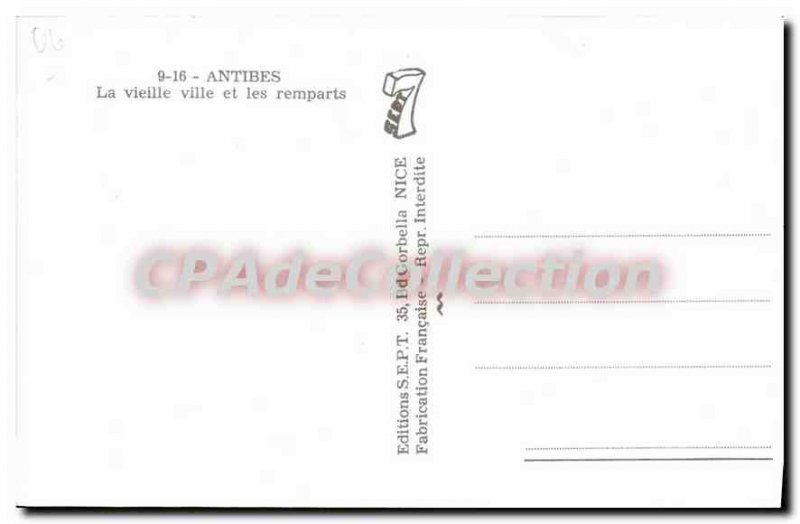 Postcard Old Antibes Old Town And The Walls