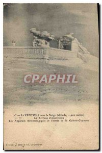 Old Postcard Le Mont Ventoux in the Snow La Terrasse Observation The meteorol...