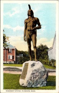 Massachusetts Plymouth Massasoit Statue Curteich