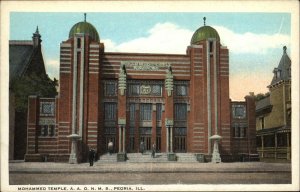 Peoria Illinois IL Mohammed Temple AAONMS Mystic Shrine Vintage Postcard