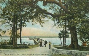 C-1910 Seabreeze Florida North Bridge Halifax River Leighton Postcard 20-8657